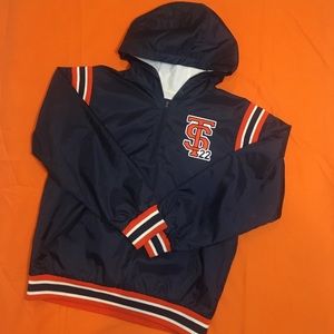 Old School Quarter Zip Varsity Football Jacket
